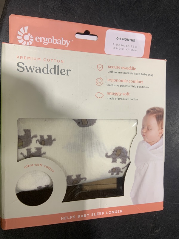 Photo 1 of Ergobaby Original Swaddler, one Size, Single Pack, Elephant