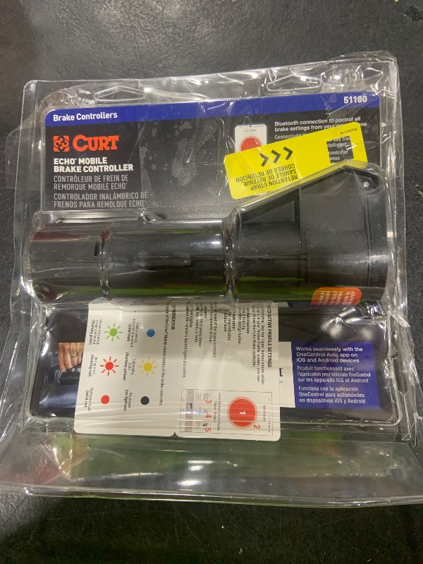 Photo 1 of CURT 51180 Echo Mobile Electric Trailer Brake Controller with Bluetooth® Enabled Smartphone Connection, Proportional