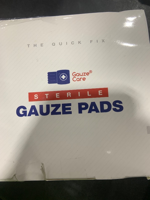 Photo 1 of 100pc Large Sterile Gauze Pads 4x4 Sterile for Wounds Bulk - 12ply Woven Gauze Sponges 4x4 Sterile - USP IV Breathable Mesh 4x4 Gauze Pads Sterile for Enhanced Absorption - First Aid Medical