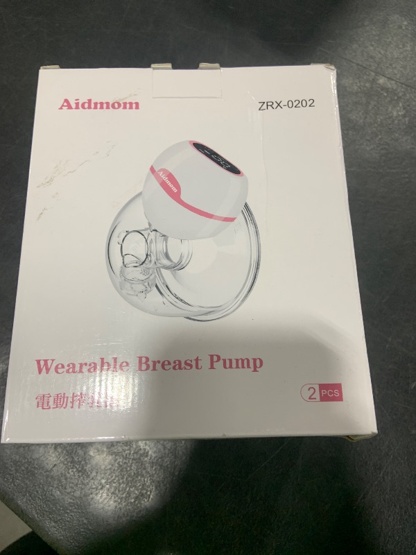 Photo 1 of Aidmom Wearable Breast Pump Hands Free - S12 Pro Wireless Portable Elecctric Breast Pump for Breastfeeding, Double-Sealed Flange with Smart Display, Low Noise, 3 Modes, 9 Levels, 2 Pack (Gray)