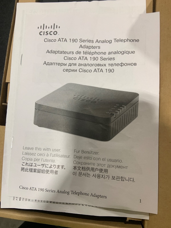 Photo 1 of Cisco ATA191-K9 Voip Phone Adapter