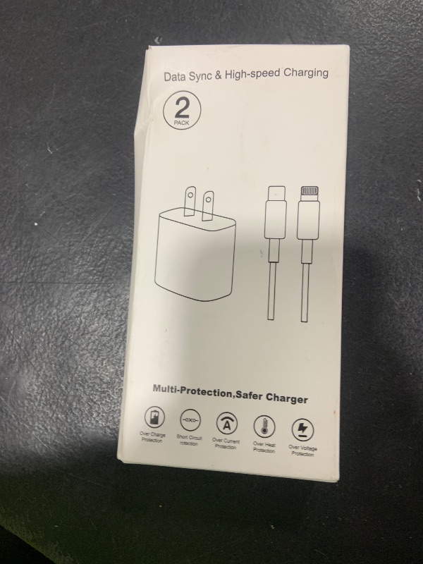 Photo 1 of Fast iPhone Charger, Quick 10Foot USBC Wall Charger Phone Charge 2Pack 20W PD USB C Fast Charger Block + 10FT Lightning Fast Charging Cable for iPhone 14/Pro/Pro Max/Plus/13/12/11/XS/XR/X/SE2022/iPad