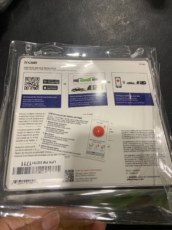Photo 1 of CURT 51180 Echo Mobile Electric Trailer Brake Controller with Bluetooth® Enabled Smartphone Connection, Proportional