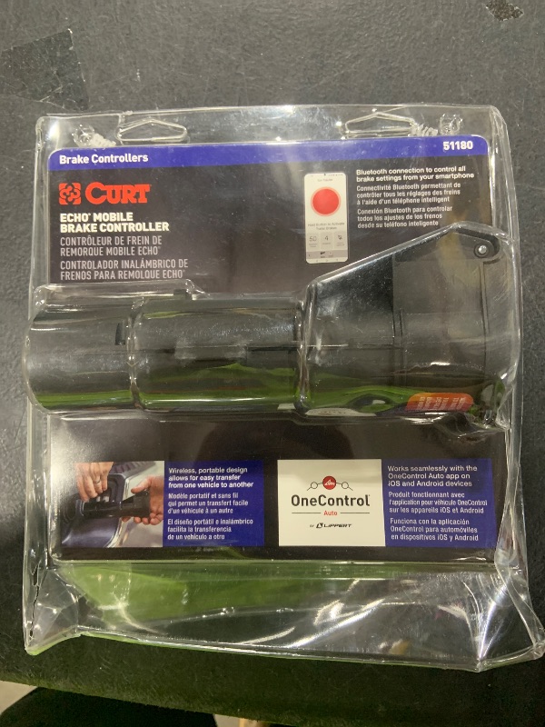 Photo 1 of CURT 51180 Echo Mobile Electric Trailer Brake Controller with Bluetooth® Enabled Smartphone Connection, Proportional
