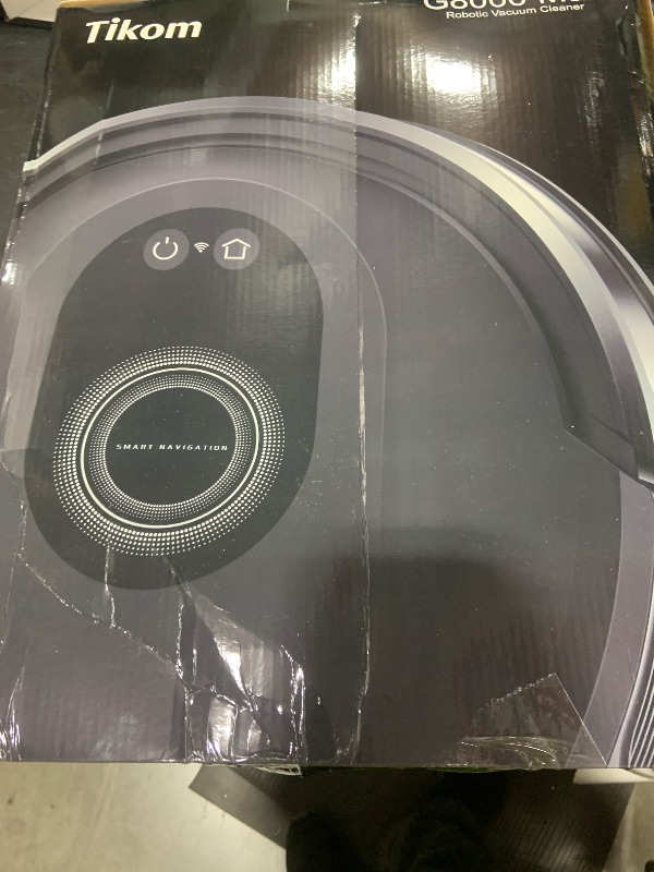 Photo 1 of Tikom Robot Vacuum and Mop Combo, 5000Pa Robotic Vacuum Cleaner, 150 Min Max, App & Remote Control, Ideal for Hard Floor, Carpet, Pet Hair, Self-Charge(G8000 Max)