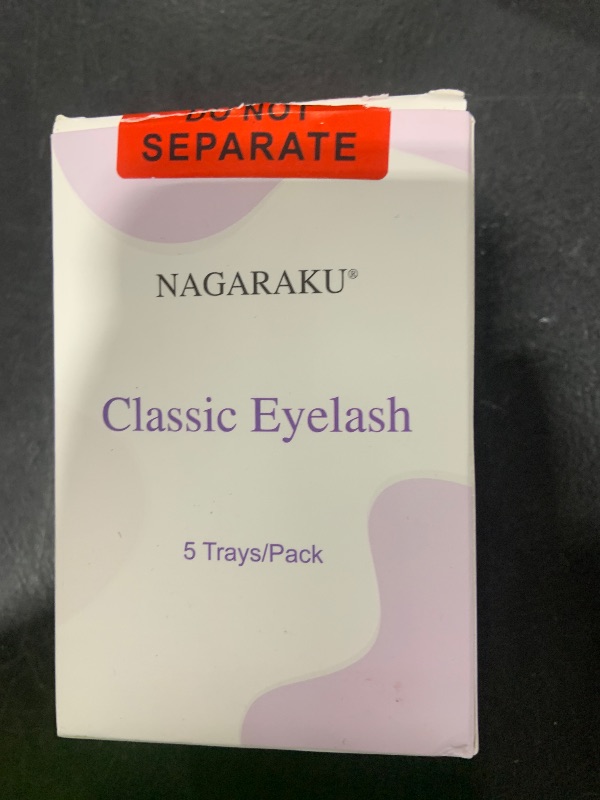 Photo 1 of NAGARAKU 5 Trays Eyelash Extensions 0.03mm C curl 9/10/11/12/13mm in 1 pack Classic Individual Lashes Soft Natural Professional Faux Mink 16 rows