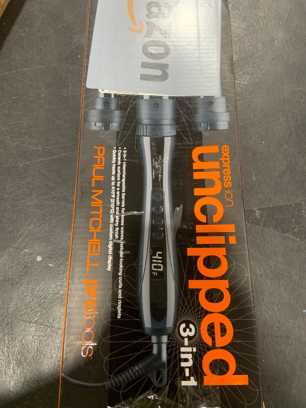 Photo 1 of Paul Mitchell Pro Tools Express Ion Unclipped 3-in-1 Ceramic Interchangeable Curling Wand, 3 Barrels for Multiple Hairstyles