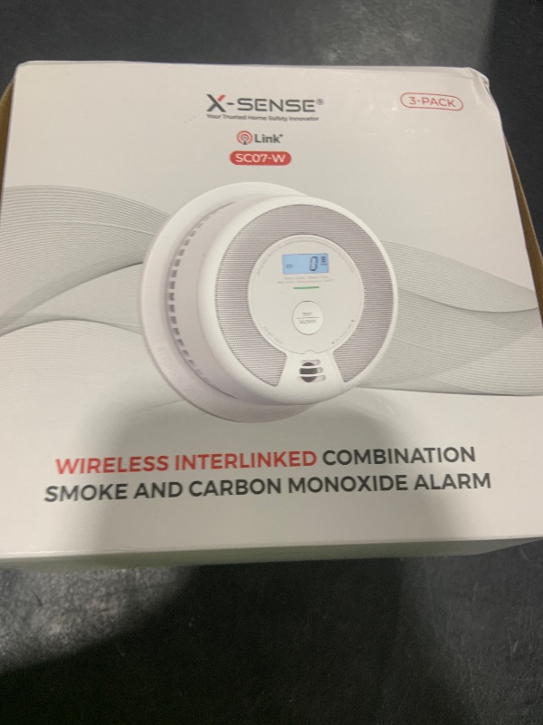 Photo 1 of X-Sense Wireless Interconnected Combination Smoke and Carbon Monoxide Detector with LCD Display & 10-Year Battery, Over 820 ft Transmission Range, 3-Pack