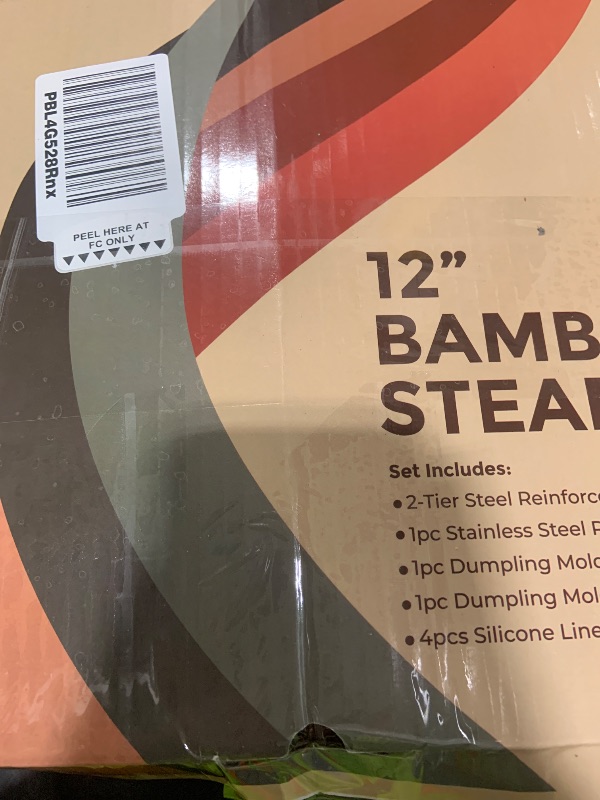 Photo 1 of 2-tier 12" Bamboo Steamer with Reinforcement & Handle, Reusable Silicone Liner & Accessories Kit For Cooking Dumpling, Baby Bao Bun, Dim Sum, Rice Potsticker Steaming Chinese Asian Food & Vegetables