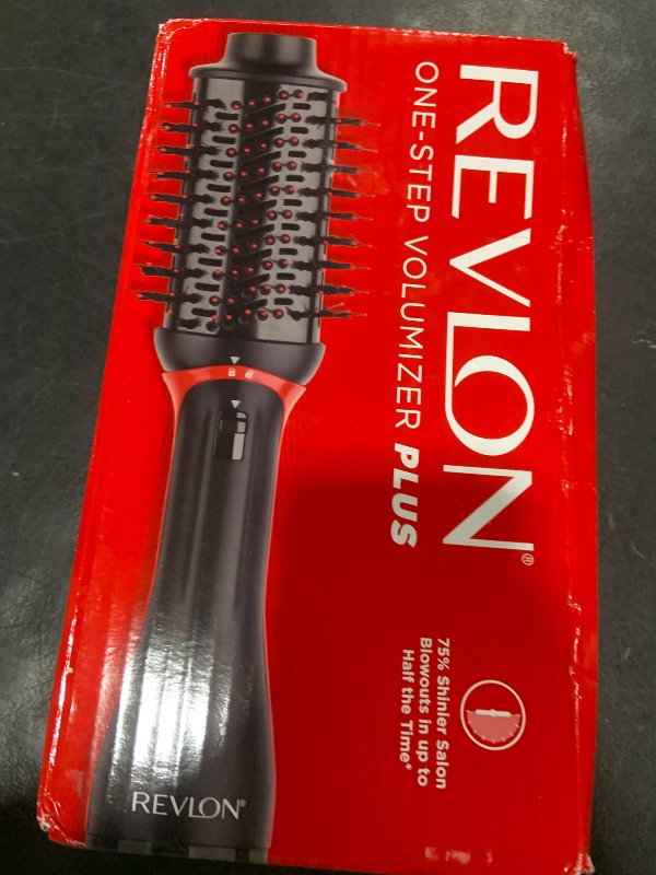 Photo 1 of REVLON One Step Volumizer PLUS Hair Dryer and Styler | More Volume, Less Damage, and More Styling Control for Easy and Fast Salon-Style Blowouts, Plus Travel Friendly (Black)