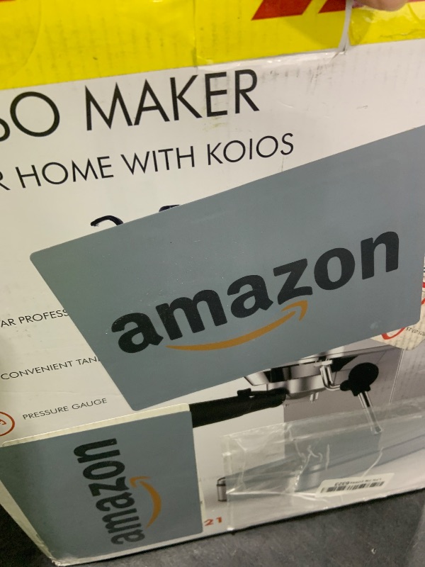Photo 1 of KOIOS Espresso Machines, Upgraded 1200W Espresso Maker with Foaming Steam Wand, 20 Bar Semi-Automatic Steam Espresso Coffee Maker for home, Cappuccino & Latte Machine with 58oz Removable Water Tank