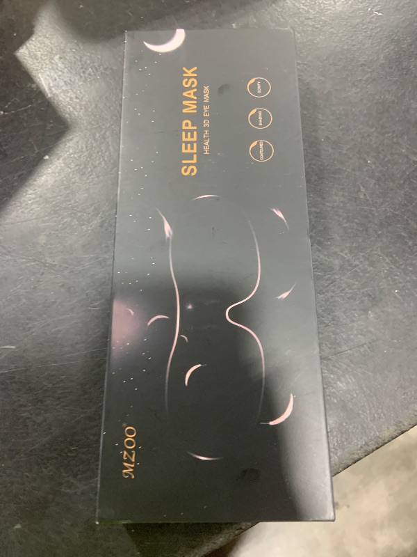Photo 1 of MZOO Sleep Eye Mask for Side Sleeper Men Women, Zero Eye Pressure 3D Sleeping Mask, Light Blocking Patented Design Night Blindfold, Soft Eye Shade Cover for Travel, Black