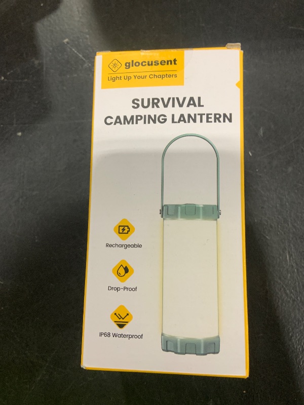 Photo 1 of Glocusent Camping Lantern Rechargeable, Up to 80Hrs, 5000mAh 106 LED Lantern with 5 Brightness 3 Modes & SOS, IP68 Waterproof, Max 1200LM, Camping Light for Power Outages Hiking Emergency Hurricane