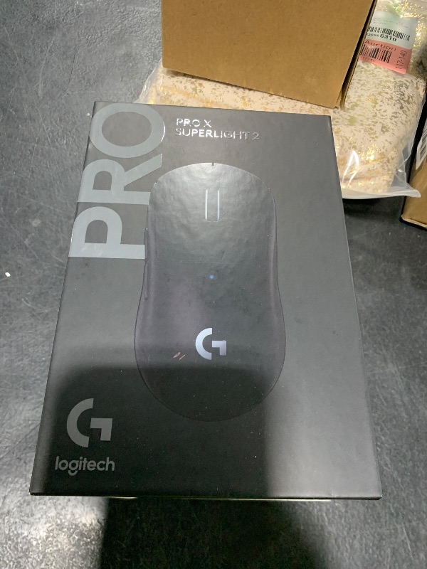 Photo 1 of Logitech G PRO X SUPERLIGHT 2 Wireless Gaming Mouse, 60g Pro-Grade with 5 Programmable Buttons, 44k DPI Sensor, 8kHz Report Rate, USB-C Charging for PC/Mac - Black