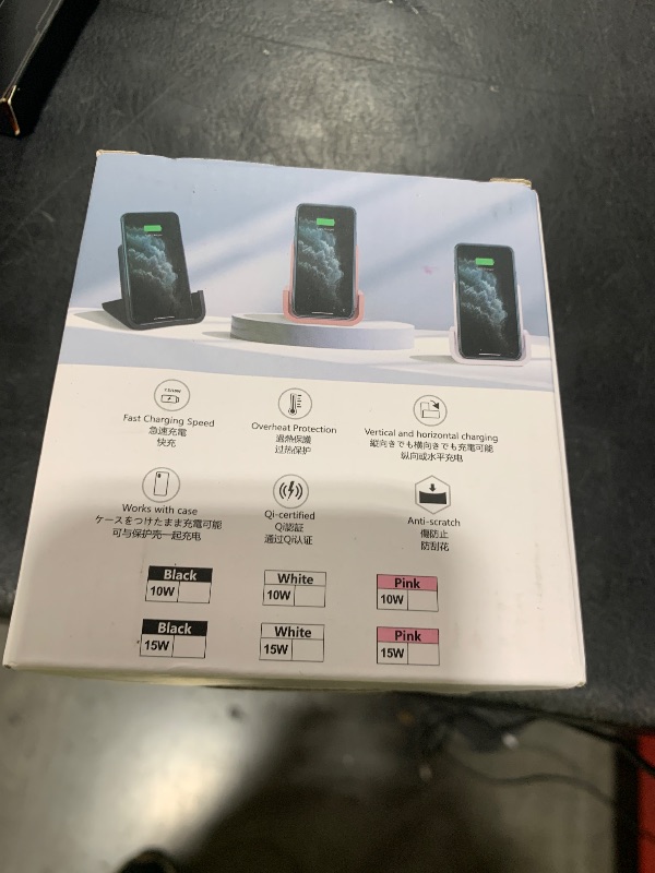 Photo 1 of Wireless Charger YUWISS Wireless Charging Stand Cordless Charger 10/7.5/5W Compatible with iPhone 14 13 12/12 /11Pro Max/XR/XS Max/XS/X/8/8Plus Galaxy S22/S21/S9/S9+/S8/S8+ Note