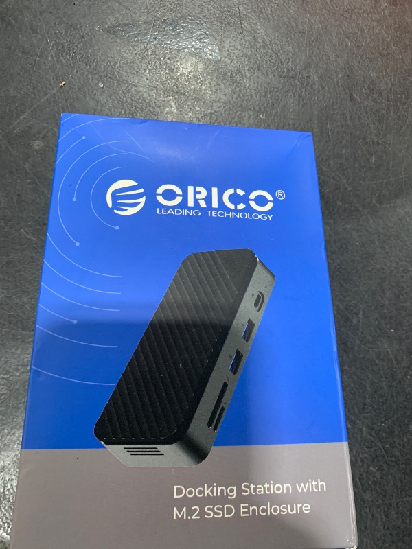 Photo 1 of ORICO 9-in-1 USB C Hub with M.2 NVMe SSD Enclosure 10Gbps, Tool Free Hub Docking Station Adapter with Built-in Fan, Gigabit Ethernet, 100W PD, SD/TF, Type C & USB A for Laptop MacBook Mac mini -M2P7