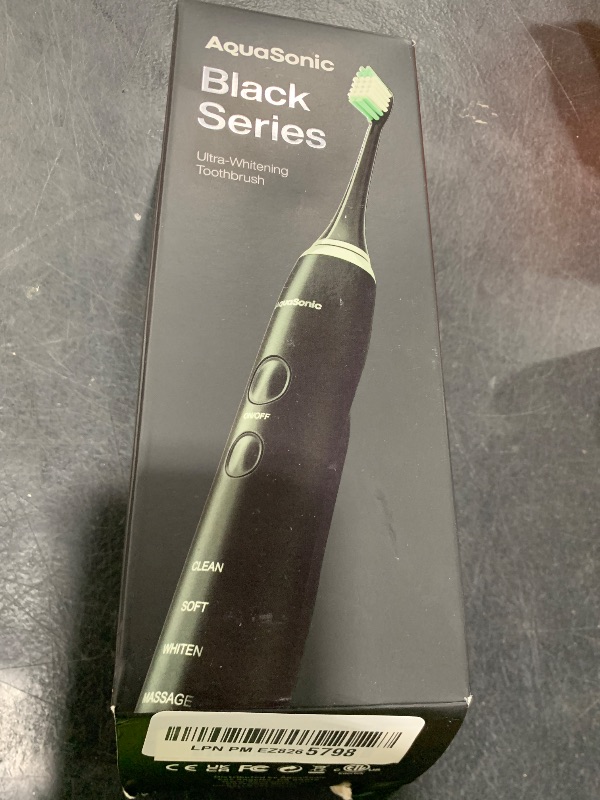 Photo 1 of Aquasonic Black Series Ultra Whitening Toothbrush – ADA Accepted Electric Toothbrush- 8 Brush Heads & Travel Case – 40,000 VPM Electric Motor & Wireless Charging - 4 Modes w Smart Timer