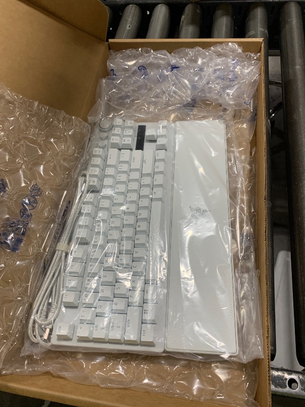 Photo 1 of Razer - Huntsman V3 Pro TKL Wired Analog Optical Esports Keyboard with with Snap Tap Mode Rapid Trigger and Adjustable Actuation - White (Renewed)