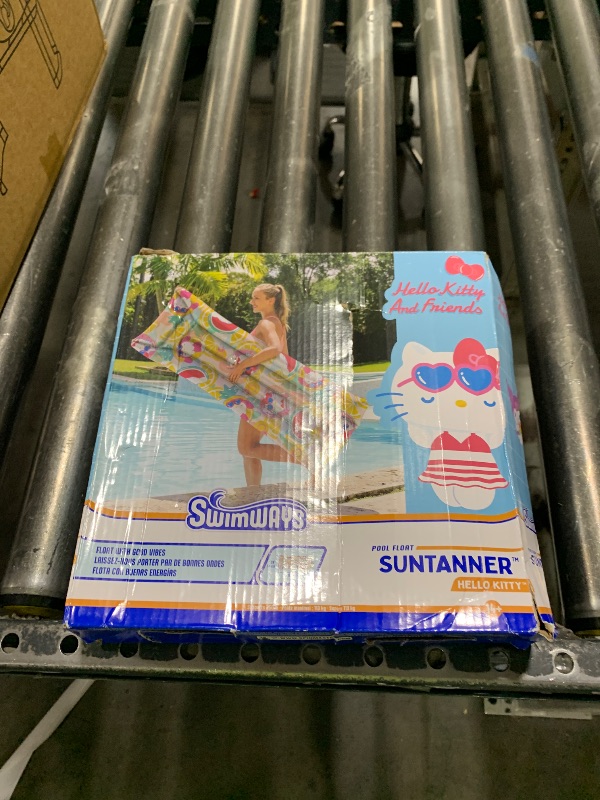 Photo 1 of Swimways Hello Kitty Suntanner Pool Float, Inflatable Pool Floats & Kids Pool Toys, Swimming Pool Accessories