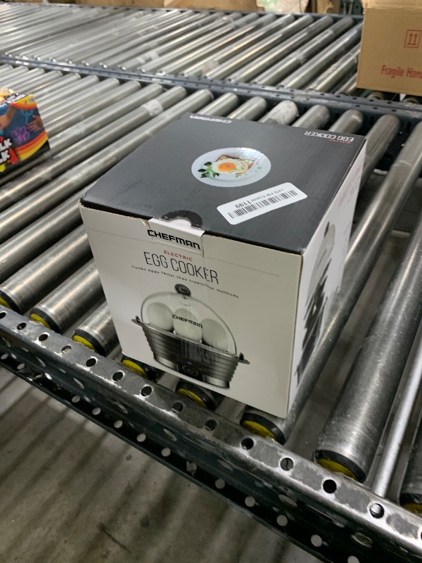 Photo 1 of Chefman Electric Egg Cooker Boiler, Rapid Egg-Maker & Poacher, Food & Vegetable Steamer, Quickly Makes 6 Eggs