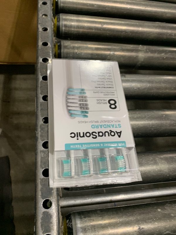 Photo 1 of AquaSonic Standard Replacement Brush Heads | ADA Accepted | for Normal & Sensitive Teeth | Compatible with Many AquaSonic Toothbrush Handles (8 Pack White)
