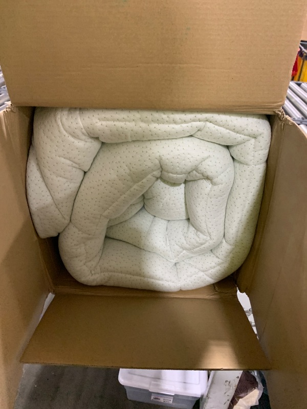 Photo 1 of Mattress Topper Short Queen RV Size, Cooling Extra Thick Breathable Viscose Made from Bamboo Mattress pad, Soft Quilted Fitted Mattress Cover with 1000 GSM Down Alternative Fill (8-21”Deep Pocket)