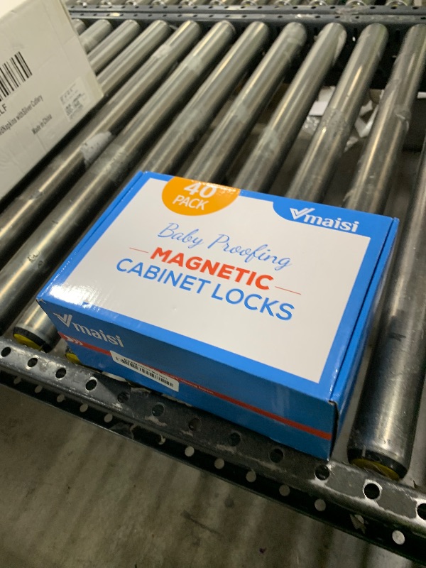 Photo 1 of Vmaisi Adhesive Magnetic Locks for Cabinets & Drawers (40 Locks and 4 Keys)