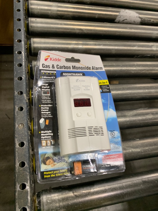 Photo 1 of Kidde Carbon Monoxide Detector, Propane, Natural, Methane, & Explosive Gas Alarm, Plug-In Wall with 9-Volt Battery Backup, Digital LED Display