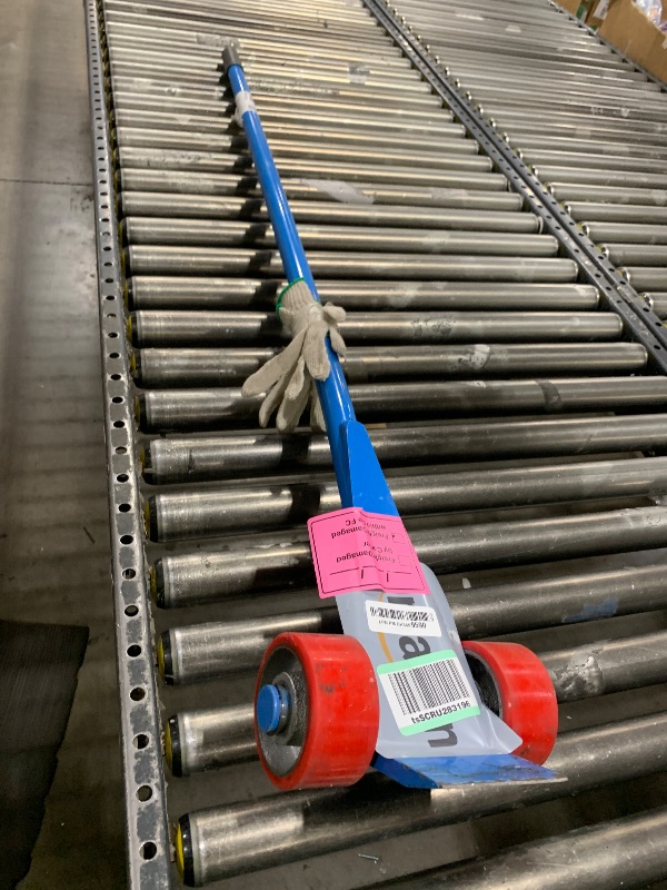 Photo 1 of VEVOR Prylever Bar, 60-Inch Handle, 8818 lbs Weight Capacity, Pry Lever Bar Heavy Duty with 4’’ Wheels and Enlarged Welding Surface Prylever, Blue