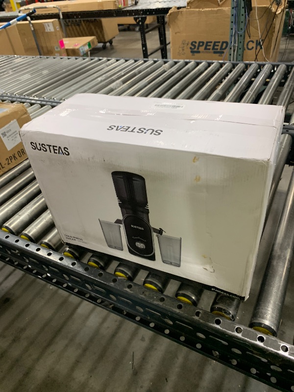 Photo 1 of SUSTEAS Cold Press Juicer, 300W, 5.3" Large Feed Chute, 1.5L Capacity, Automatic Feeding, High Yield, Easy to Clean, Ideal for Whole Fruits & Vegetables, Black