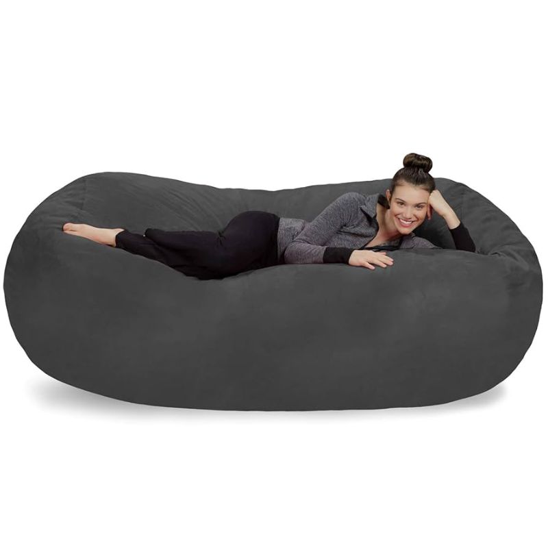 Photo 1 of Sofa Sack Bean Bag Lounger - Plush Bean Bag Sofas with Super Soft Microsuede Cover - XL Memory Foam Stuffed Lounger