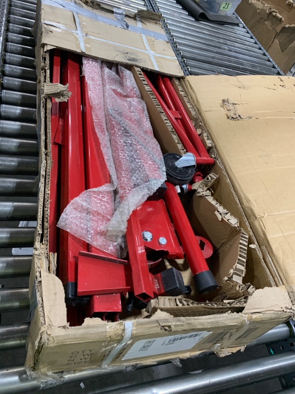 Photo 1 of BMS Drywall Lift 11' Rolling Caster Wheel Lockable Tool Panel Lift Drywall Panel Hoist Jack Lifter Jack, Red, 150Lbs Load Capacity