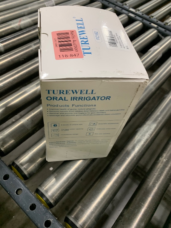 Photo 1 of TUREWELL Water Dental Flosser for Teeth/Braces, Water Teeth Cleaner 8 Jet Tips and 10 Pressure Levels, 600ML Large Water Tank Oral Irrigator for Family(White)