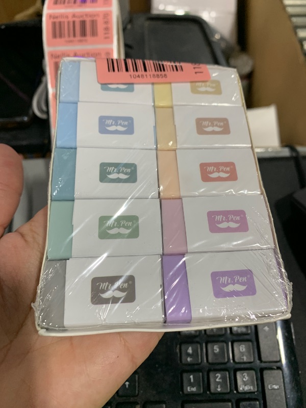 Photo 1 of Mr. Pen- Erasers, 10 Pack, Pencil Eraser, Muted Morandi Colors, Erasers for School, Large Eraser, Back to School Supplies