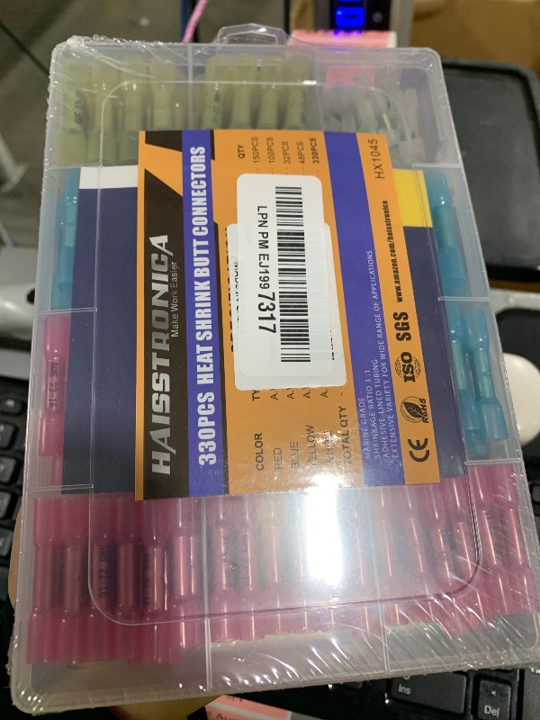 Photo 1 of 330PCS haisstronica Heat Shrink Butt Connectors-Marine Grade Waterproof Electrical Crimp Wire Connectors Kit-Tinned Red Copper Insulated, for Boat,Truck,Stereo,Joint(4Colors/4Sizes)