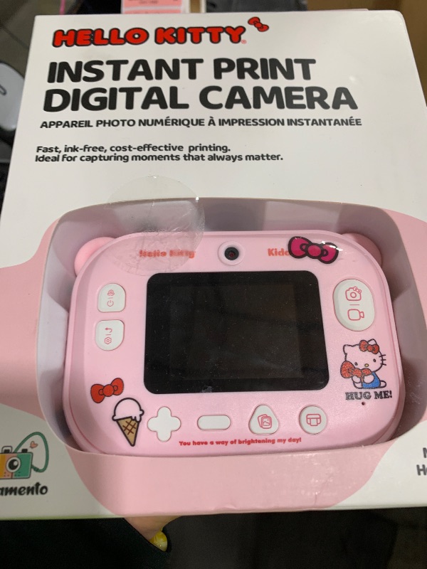 Photo 1 of Hello Kitty Instant Print Kids Digital Camera & Video Camcorder with Selfie Camera by Kidamento, Scavenger Hunt Momento Book, 32GB Memory Card - Model P Hello Kitty