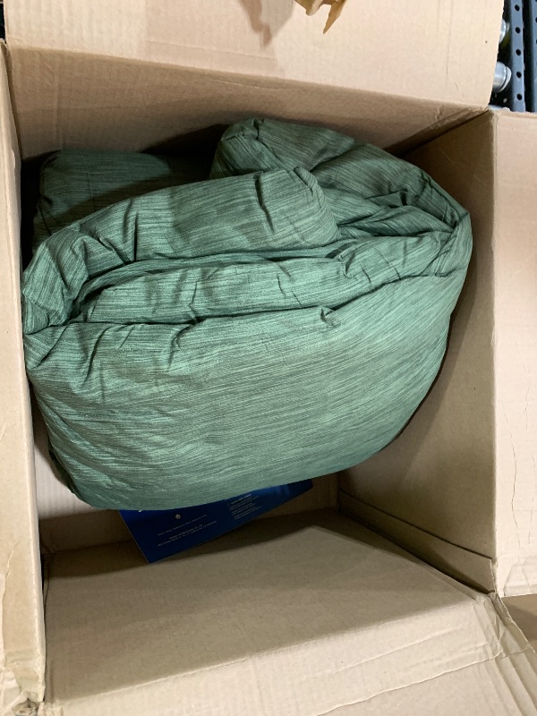 Photo 1 of Bedsure King Size Comforter Set - Dark Green Soft Bedding for All Seasons, Cationic Dyed Bed Set, 3 Pieces, 1 King Size Comforter (104"x90") and 2 Pillow Shams (20"x36"+2")