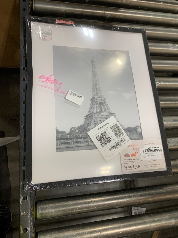 Photo 1 of upsimples 16x20 Picture Frame, Display Pictures 11x14 with Mat or 16 x 20 Without, Wall Hanging Poster Frame, Black, 1 Pack