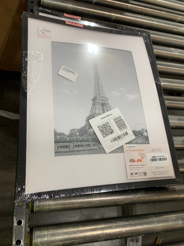 Photo 1 of upsimples 16x20 Picture Frame, Display Pictures 11x14 with Mat or 16 x 20 Without, Wall Hanging Poster Frame, Black, 1 Pack