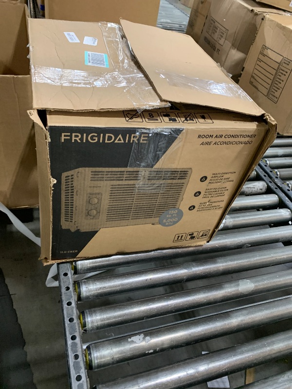 Photo 1 of Frigidaire 5,000 BTU Window-Mounted Air Conditioner, Cools Up to 250 Sq. Ft., Quiet Operation, Effortless Temperature Control, 2 Fan Speeds, Auto Restart, White