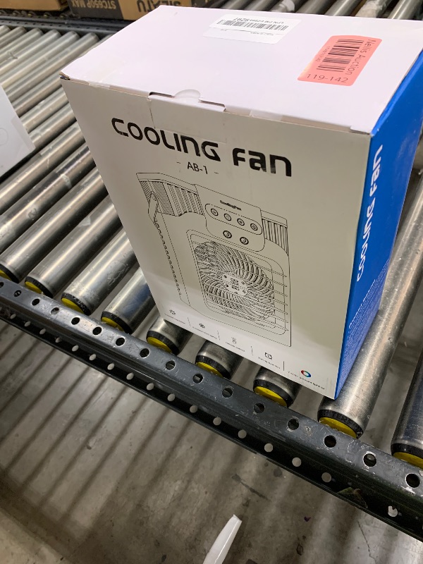Photo 1 of Portable Air Conditioner, LEAEYFE 3 Higher Speeds With 1200ml Extra Large Water Tank, 7 Color Lights 2/8 Hour Timer, 120° OscillatingCooling Fan For Desk, Home, Bed and Living Room