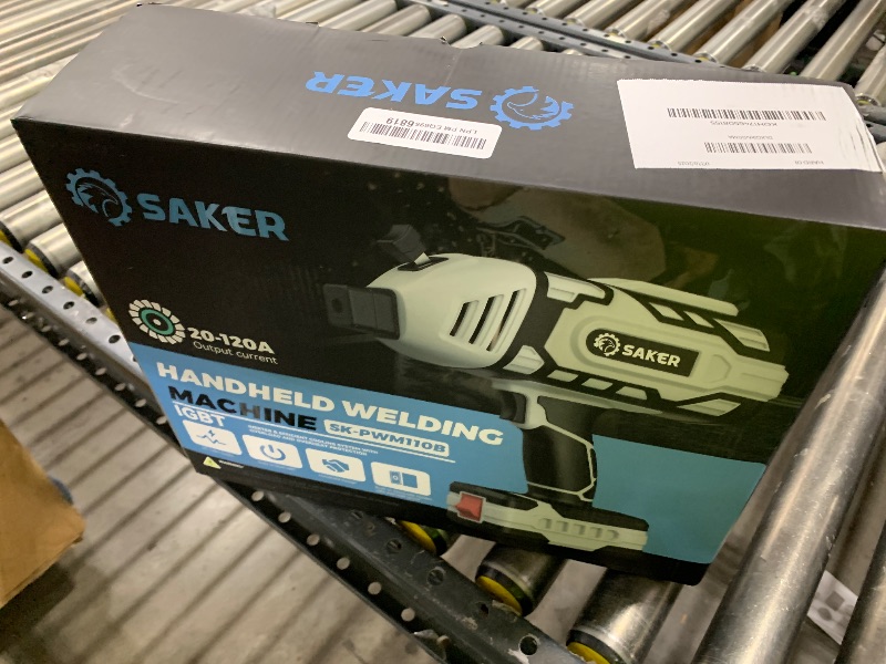 Photo 1 of Saker Portable Electric Welding Machine,110V Portable Welder Handheld with IGBT Inverter 5 Variable Current Adjustment, ARC Welder Gun, Fits for 3/32" Wire Rods (Grey)
