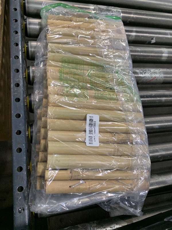 Photo 1 of Jollybower 8x39IN Natural Bamboo Edging, Bamboo Garden Border Edging, Outdoor Landscape Edging for Decorative Garden, Patio Flower Garden Bed, Lawn, Yard, Pool Fences?1Pc with 3 Short Poles?