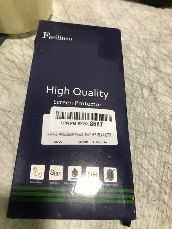 Photo 1 of Ferilinso [Auto Dust Install] 3 Pack Screen Protector for iPhone 16 Pro Max [Phone Case fit], 3 Tempered Glass Camera Lens Protector Accessories for Apple