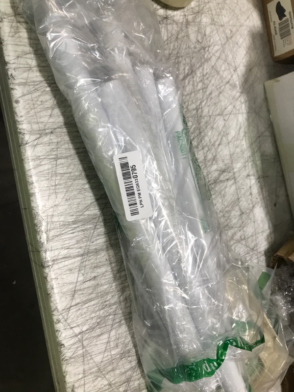 Photo 1 of Ycinadou White Shower Curtain Rod Tension 30 to 80 Inch,1 Inch Diameter Adjustable Tension Curtain Rod No Drilling,Shower Rods for Bathroom,No Rust