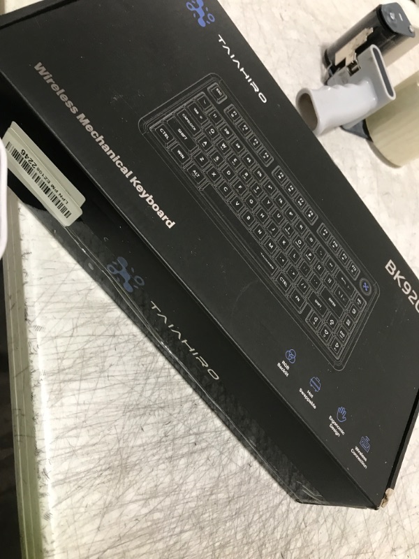 Photo 1 of Transparent Mechanical Keyboard, RGB Backlit Wireless Creamy Gaming Keyboards, Hot Swap Customizable Clear Acrylic Design, 80-Key Quiet Linear Switches, 3 Modes BT5.0/2.4G/USB-C 4000mAh Battery, White