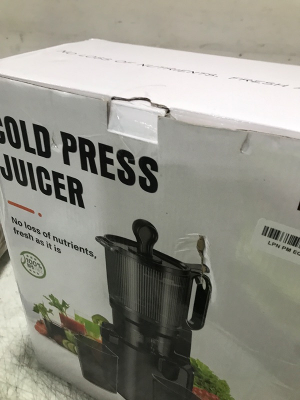 Photo 1 of Juicer Machines with 5.8" Large Feed Chute, Cold Press Juicer For Whole Vegetables and Fruits, 400W Professional Slow Masticating juicer Easy to Clean for Batch Juicing (Titanium Gray)