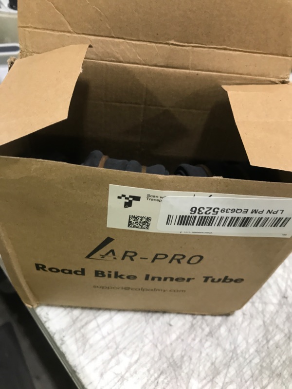 Photo 1 of (6-Pack) AR-PRO 28" 700x20-25c Replacement Road Bike Inner Tubes with 60mm Presta Valves and Free 2 Tire Levers - Bike Tubes for 700x20c, 700x23c, and 700x25c Road Bike Tires