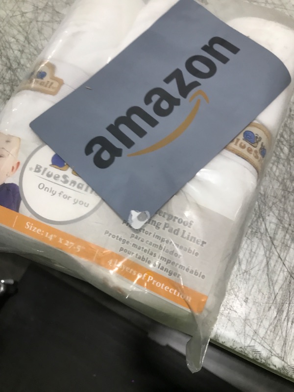Photo 1 of BlueSnail Waterproof and Portable Baby Changing pad Liners 3 Count,14” x 27”(White)