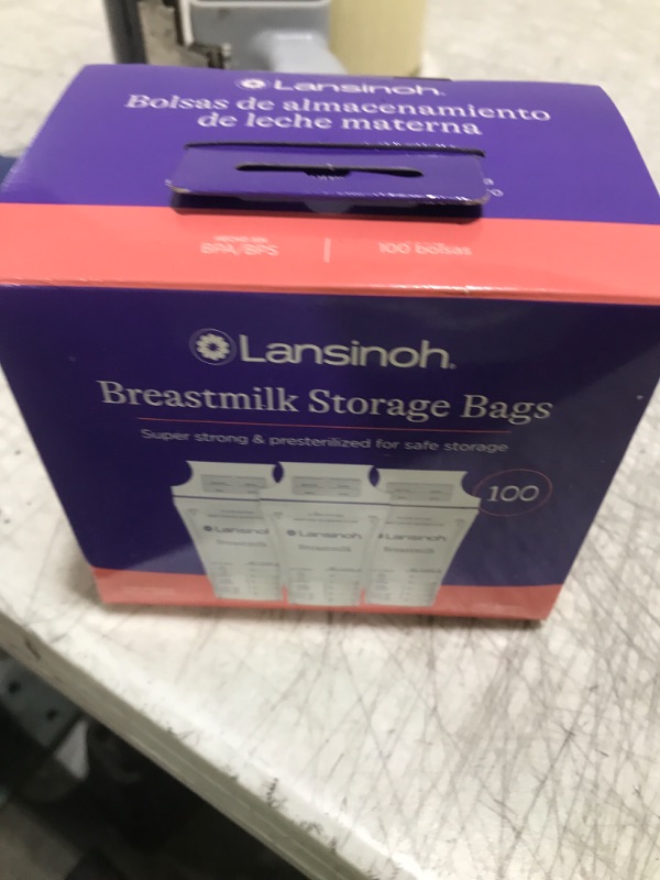 Photo 1 of Lansinoh Breastmilk Storage Bags, 100 Count, Baby Essentials, Fast Freeze & Thaw Breast Milk Bags for Baby Bottle Feeding, Superior Strength & Stretch, 6 Ounce